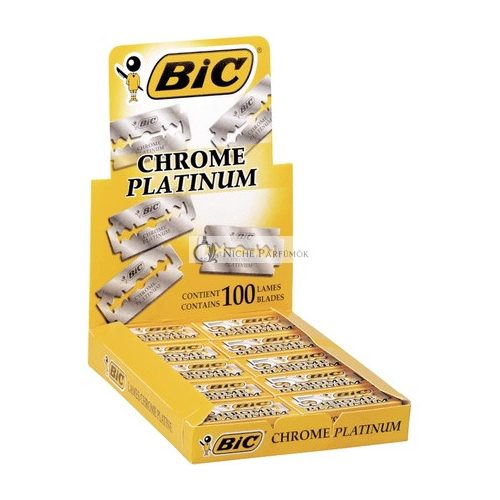 BIC Chrome Platinum Dvojitá Hrana Bezpečnostná Holiaca Čepeľ Jednorazová 100 Kusov