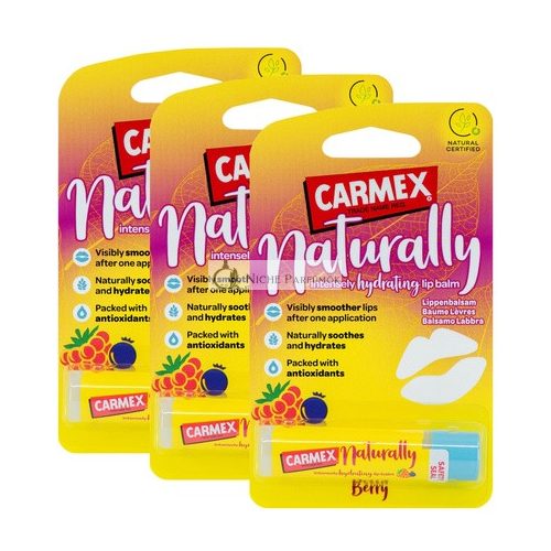 Carmex NATURALLY Balzam na pery s bobuľami, prírodný hydratačný stick