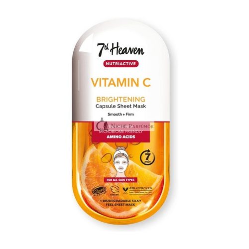 7th Heaven Vitamín C Nutriactív Zjasňujúca Pleťová Maska Obohatená o Aminokyseliny na Hladkú a Pevnú Pleť