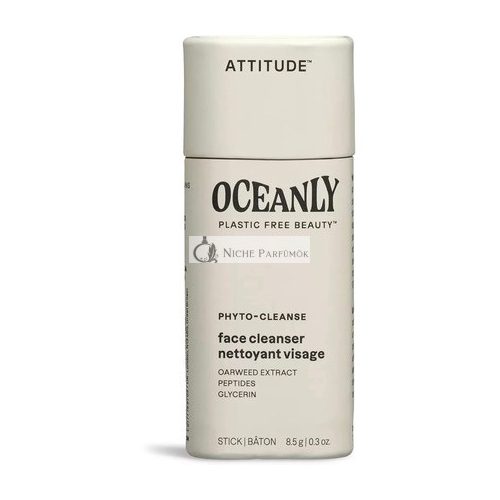 ATTITUDE Oceanly Čistiaci stick na tvár, EWG overený, bez plastov, rastlinné a minerálne zložky, vegánske produkty starostlivosti o pleť, PHYTO CLEANSE, bez vône, 8,5 g