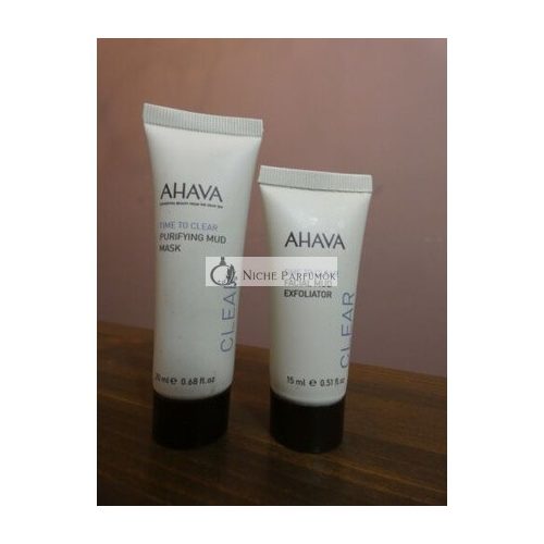 Ahava Time To Clear Cestovná Múdra Maska a Peeling na Tvár