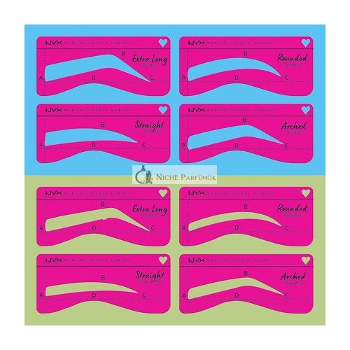 NYX Professional Makeup Thin Eyebrow Stencil Set