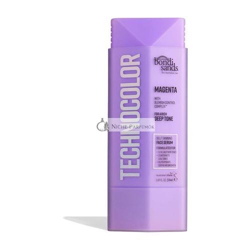 Bondi Sands Technocolor Magenta Self-Tanning Face Serum Jednoduchá Aplikácia Bez Škvŕn 50ml - Obohatené o Vitamín C a Harmanček