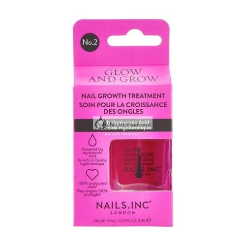 Nails INC Glow and Grow Ošetrenie na rast nechtov 14ml