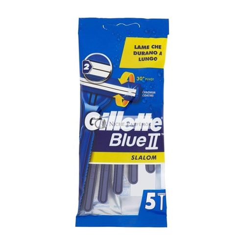 Gillette Blue II Slalom Jednorázová Holiaca Žiletka - 5 ks