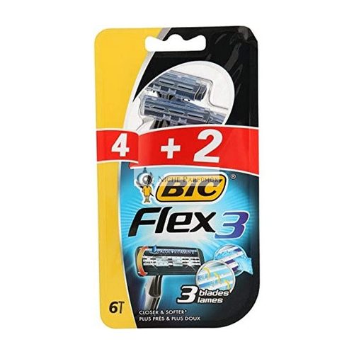 Bic Flex 3 Klasická Jednorazová Britva s Aloe + Vitamín E 4 + 2 kusy