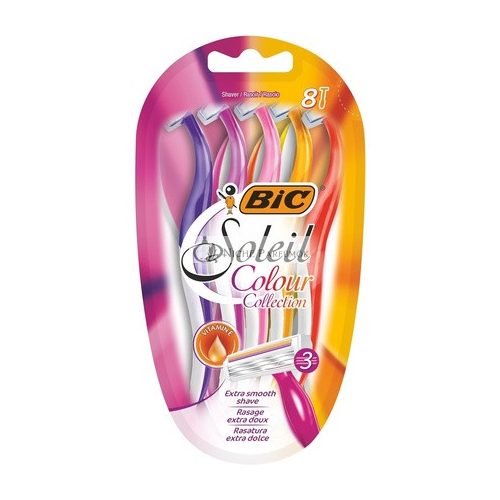 BIC Miss Soleil Farebná Kolekcia 3-Čepelové Žiletky pre Ženy 8 ks