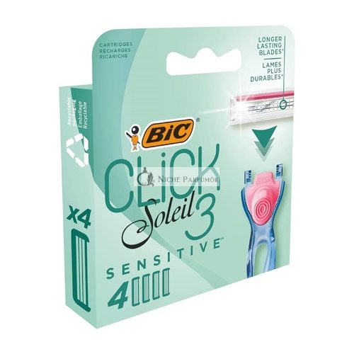 Bic Click 3 Soleil citrónové náplne citlivé 4 ks