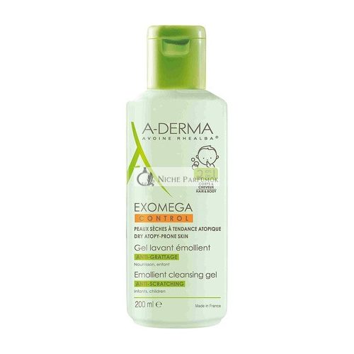 A-DERMA Exomega Control Emolientný čistiaci gél 2 v 1 pre dojčatá a deti, 200ml