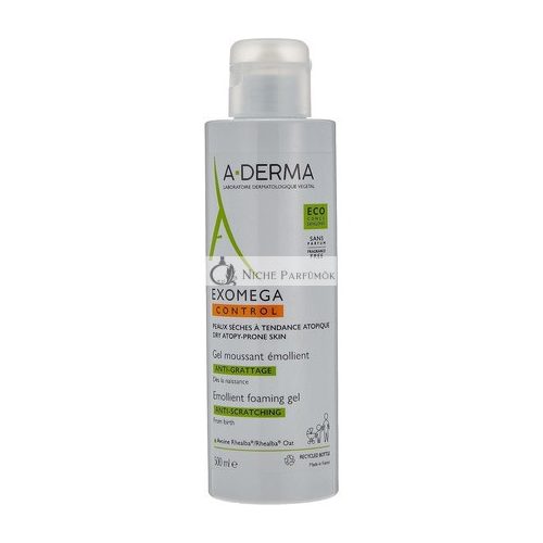 A-DERMA Exomega Control Emollient Penivý gél proti poškriabaniu, 500 ml