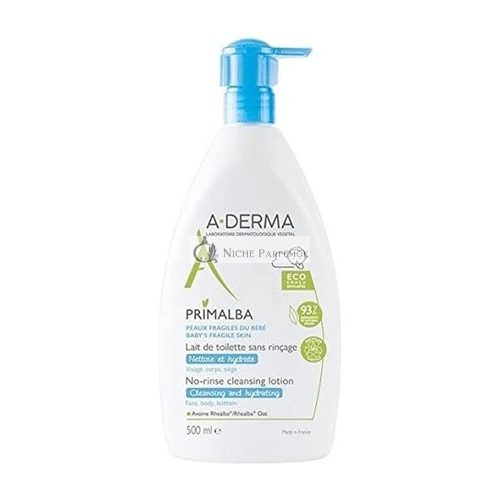 A-DERMA Primalba Jemná Čistiaca Lotion Bez Oplachovania, 500ml