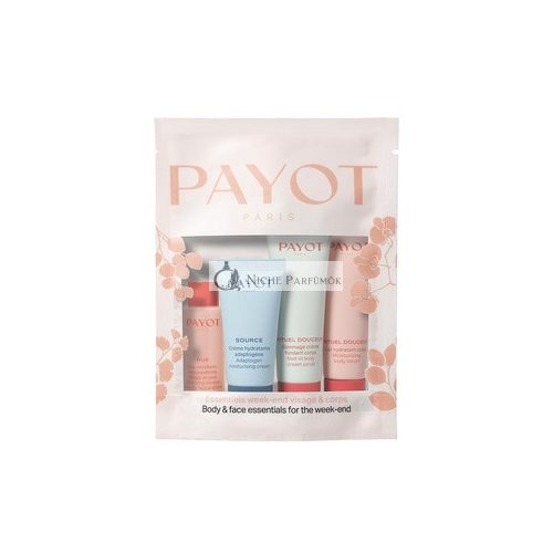 Payot Essentials víkendový set - Micelárna voda 20ml, Hydratačný krém 15ml, Telový peeling 25ml, Výživný telový krém 25ml