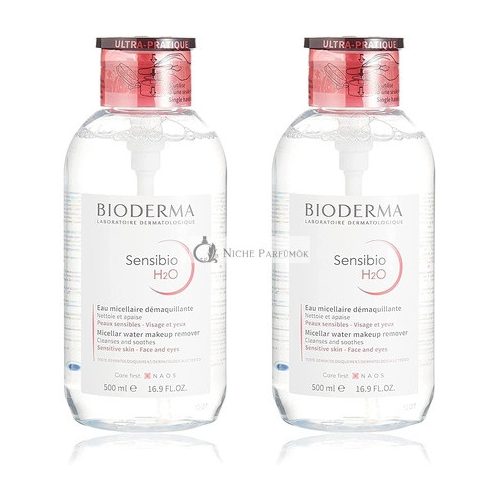 BIODERMA Sensibio H2O Micelárna Voda pre Citlivú Pokožku 500ml - Balenie 2ks