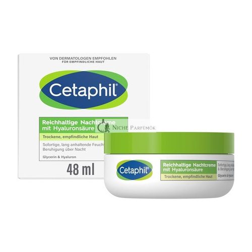 Cetaphil Bohatý Nočný Krém s Kyselinou Hyalurónovou, 48g