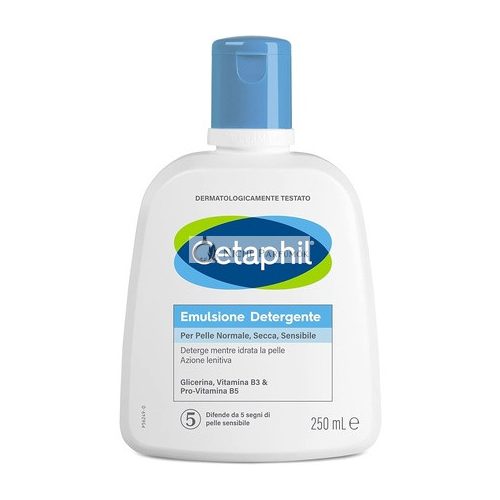 Cetaphil Fluidná čistiaca emulzia hydratačný krém na tvár a telo pre citlivú, suchú a tolerantnú pleť bez parfumácie 250ml