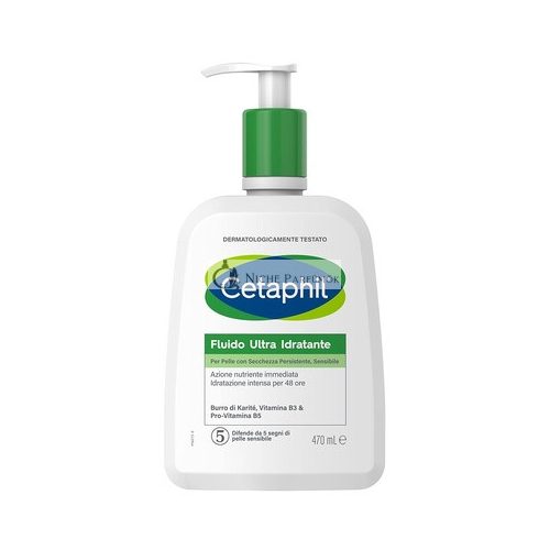 Cetaphil Ultra Hydratačný Fluid Krém na tvár a telo pre pokožku s pretrvávajúcou a citlivou suchosťou, 470 ml