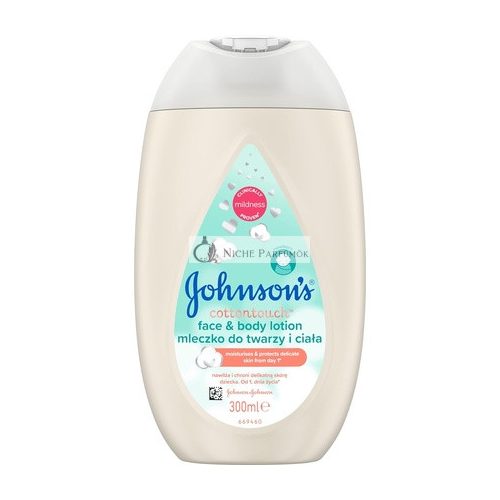 Johnson's Cotton Touch Mlieko na tvár a telo, 300ml