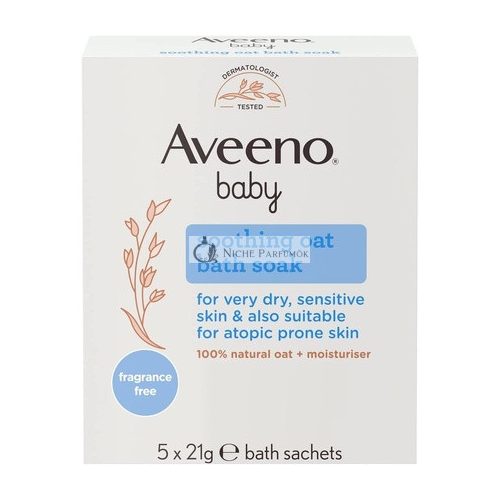 Aveeno Baby Uklidňujúce Ovesné Kúpeľové Vrecúška - Balenie 5 ks