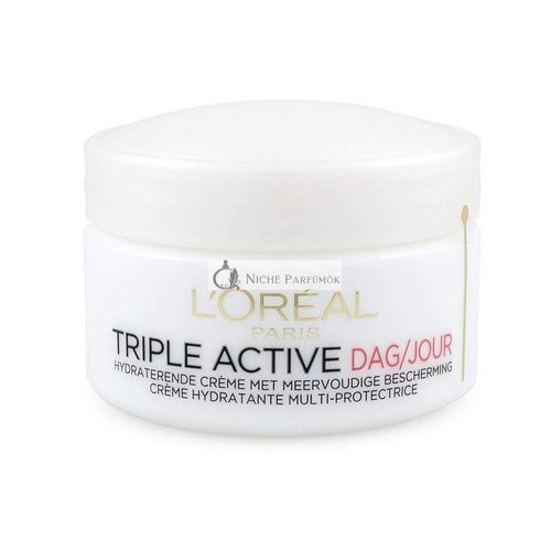 L'Oréal Paris Triple Active Denný Krém na Suchú Pokožku, 50ml