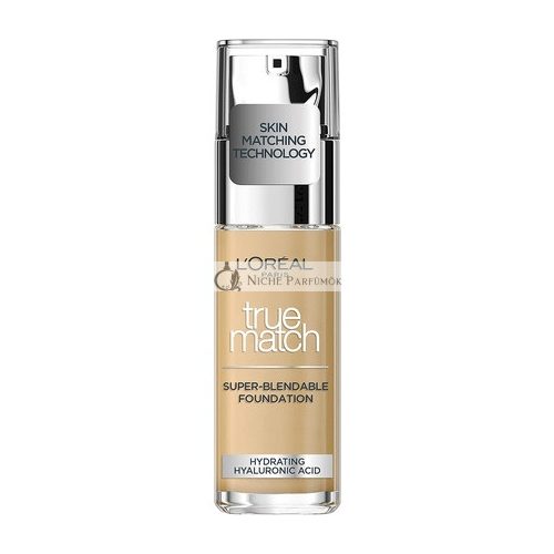 L'Oreal Paris True Match Tekutý Make-up S Pokožkou Infúzovanou Hyalurónovou Kyselinou SPF 17, 30ml, 3W Zlatá Béžová