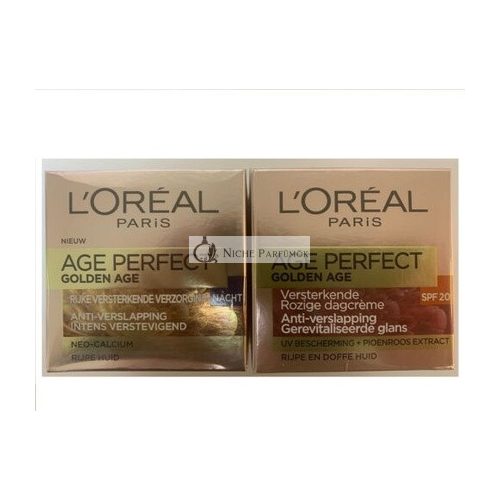 L'Oreal Golden Age Perfect Denný a Nočný Krém 2x50ml - Balenie 2