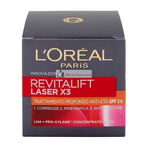 L'Oreal Revitalift Laser X3 Hĺbkovo Anti-Aging Krém na Tvár SPF 25, 50ml