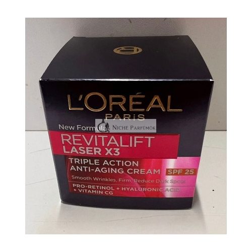 L'Oréal Revitalift Laser X3 Krém proti vráskam SPF25, 50ml