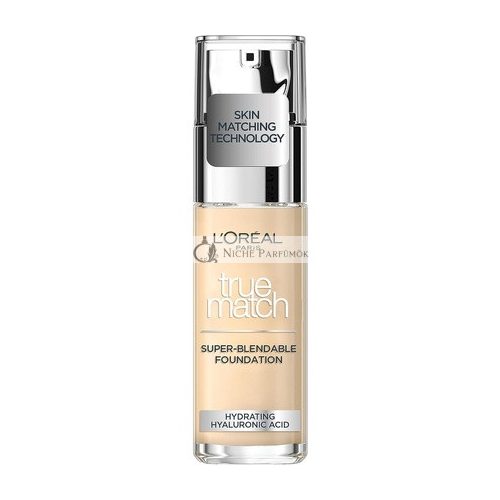 L'Oreal Paris True Match Tekutý Make-up - Starostlivosť o pleť s Hyalurónovou Kyselinou SPF 17 0.5N Porcelán, 30ml