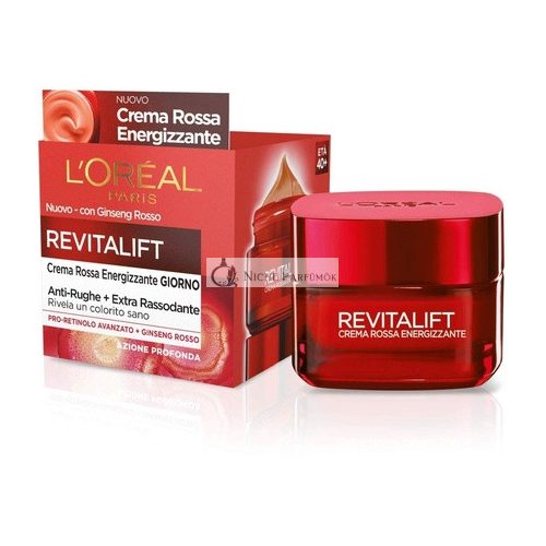 L'Oréal Paris Revitalift Denný Krém Proti Vráskam s Červeným Ženšenom a Proretinolom, 50ml