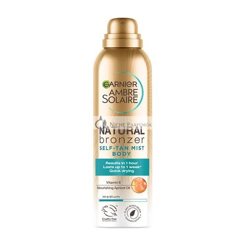 Ambre Solaire Prírodný Bronzér Rýchloschnúci Stredný Samoopaľovací Telo Sprej, 150ml