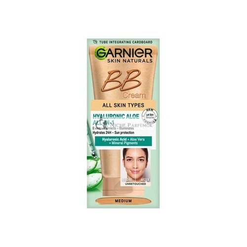 Garnier Classic BB Krém na Tvár Hyalurón a Aloe Vera SPF 10 Stredný