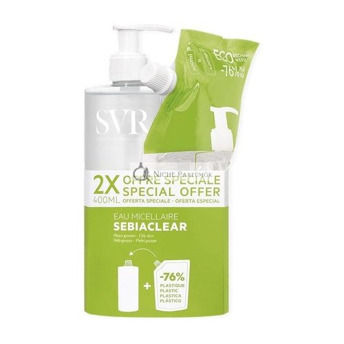 SVR Sebiaclear Micelárna voda 400ml + Ekologické náhradné balenie 400ml