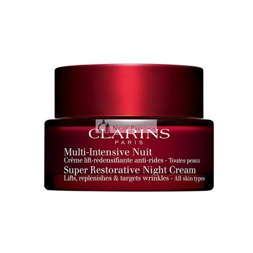 Clarins Super Restorative Nočný Krém, Anti-Aging Hydratačný Krém pre Zrelú Pokožku, 50ml