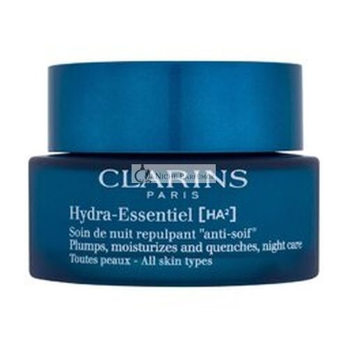 Clarins Hydra-Essentiel [HA²] nočný krém Plumps Moisturizes and Quenches Night Care 50 ml