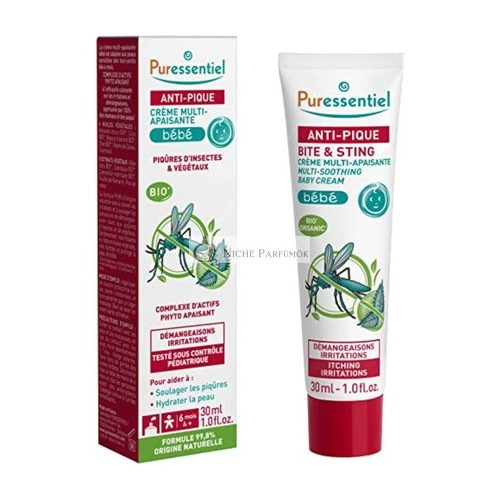 Puressentiel Upokojujúci krém pre bábätká proti uhryznutiu hmyzom a rastlinami, 30ml