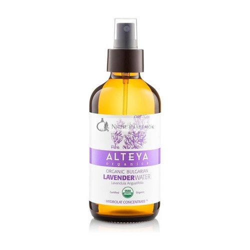 Alteya Organic Levanduľová Voda Spray 240ml - 100% Čistý Levanduľový Hydrolát - USDA Certifikovaná Organická - Tonikum na Tvár, Revitalizujúce Telo, Starostlivosť o Vlasy a Pokožku Hlavy - Čistí, Upokojuje, Vyrovnáva, Hydratuje