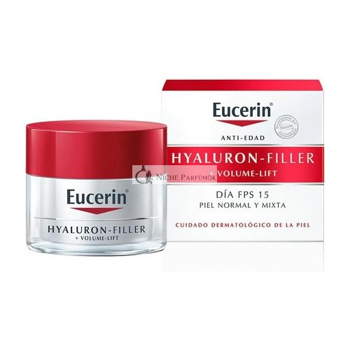 Eucerin Hyaluron Filler + Volume Lift Denný Krém na Normálnu a Kombinovanú Pokožku, 50ml