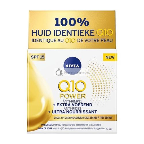 Nivea Q10 Power Extra Výživný Krém proti Vráskam na Deň SPF15, 50ml