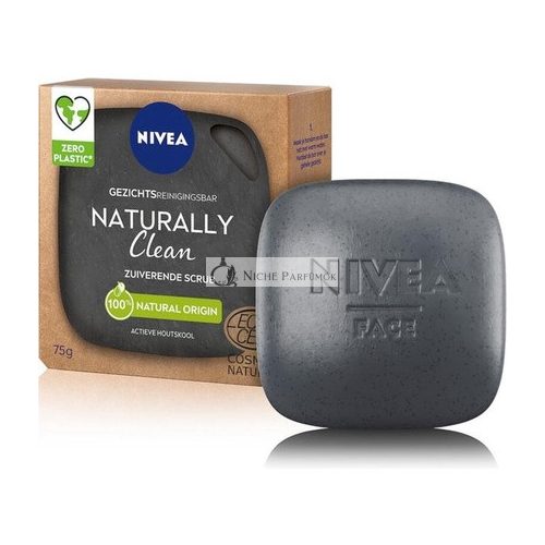 Nivea Prírodne Čistý Tvárový Mydlo Čistiaci Peeling, 75g