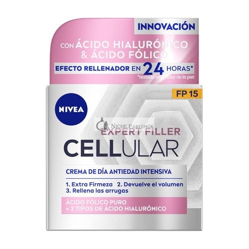 CELLULAR FILLER Hyaluronová a kyselina listová Denný krém SPF15, 50 ml