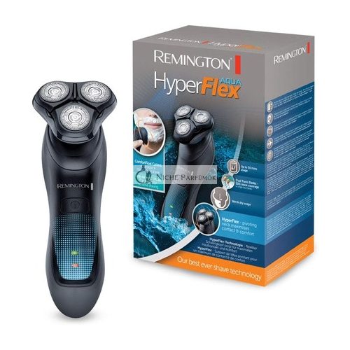 Remington HyperFlex Aqua XR1430 Rotujúci Holiaci Strojček s Flexibilnou Hlavou, ComfortFloat Čepele, Mokré a Suché Použitie, Čierna/Modrá