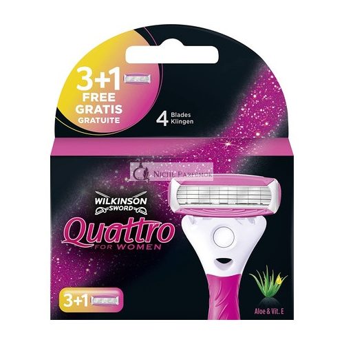 Wilkinson Sword Quattro pre ženy 3 britvy + 1 zadarmo