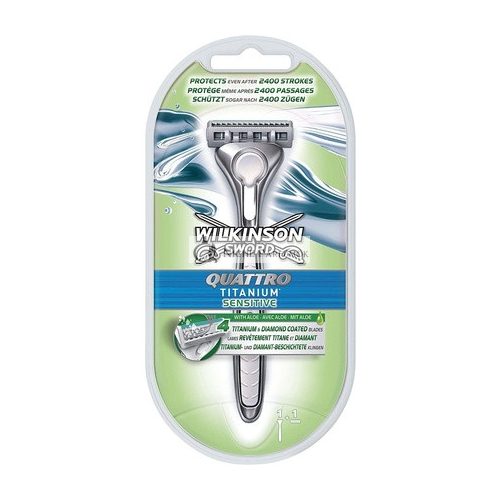 Wilkinson Sword Quattro Titanium Sensitive Holiaci strojček