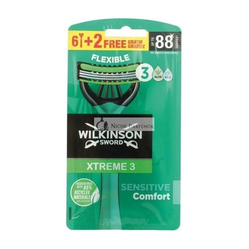 Wilkinson Extreme3 Sensitive Holiaci 6+2 - Balenie 8 kusov