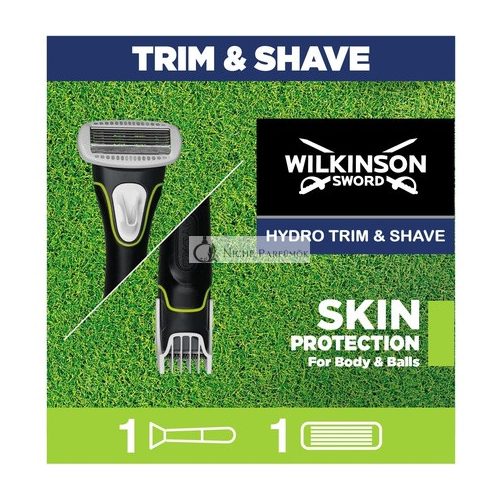 WILKINSON SWORD Hydro Trim & Shave Ochrana Pleti pre Pánov Holiaci Strojček a Zastrihávač Rukoväť