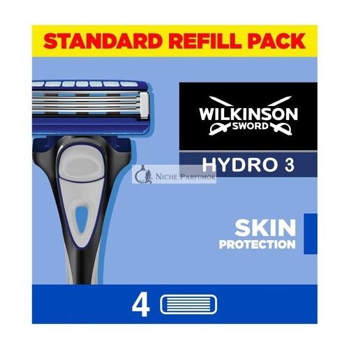 Wilkinson Sword Hydro 3 Ochrana Pokožky Pre Mužov Pravidelné Holiace Čepele 4 kusy