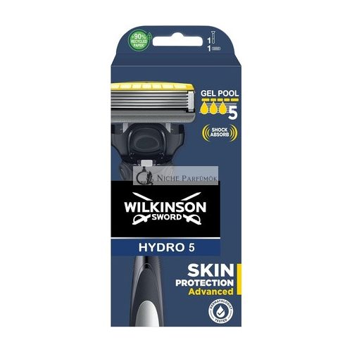 Wilkinson Sword Hydro 5 Ochrana pleti pre mužov, pokročilá rukoväť + 1 náhradná čepeľ