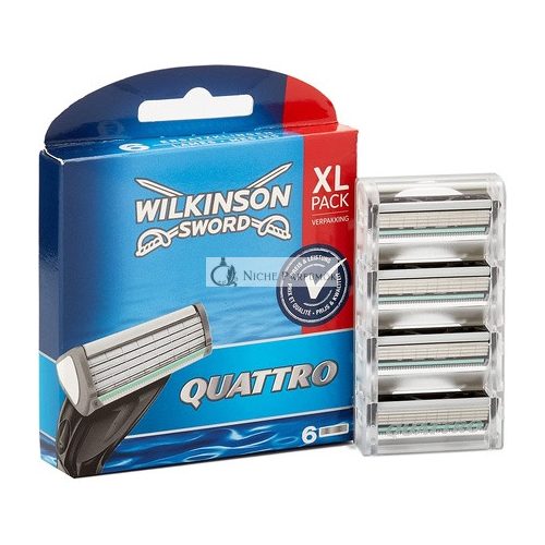 Wilkinson Sword Quattro Pánske Holiace Čepele 6 Kusov