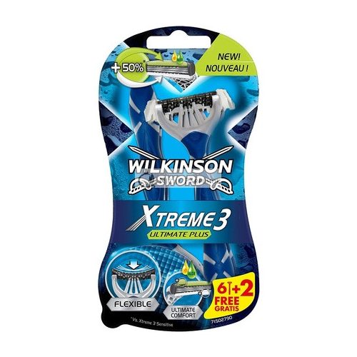 Wilkinson Sword Xtreme 3 Ultimate Plus Jednorazová Holiaca Čepeľ