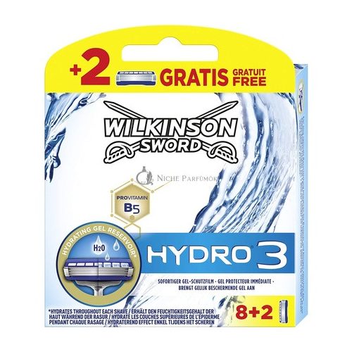 Wilkinson Sword Hydro 3 Pánské Břity - 10 Břitů - Balení 8 + 2